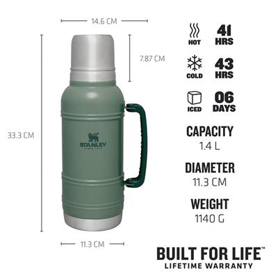 Stanley The Artisan Thermal Bottle 1.4L / 1.5QT Hammertone Green Termos Bardak AS1011429004