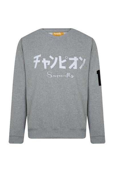 Superfly Bisiklet Yaka Erkek Sweatshirt SPF101232313408