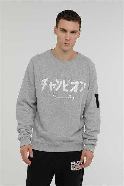 Superfly Bisiklet Yaka Erkek Sweatshirt SPF101232313408