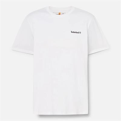 Timberland Small Linear Logo Print Tee Erkek Tişört TB0A5QQT1001