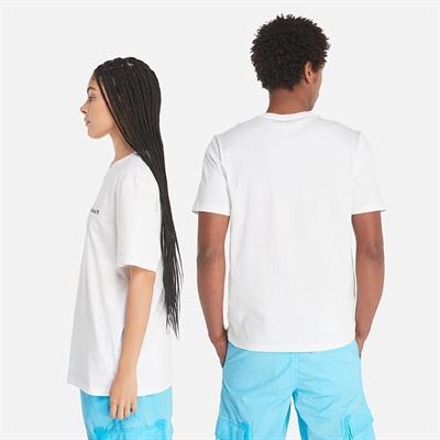 Timberland Small Linear Logo Print Tee Erkek Tişört TB0A5QQT1001