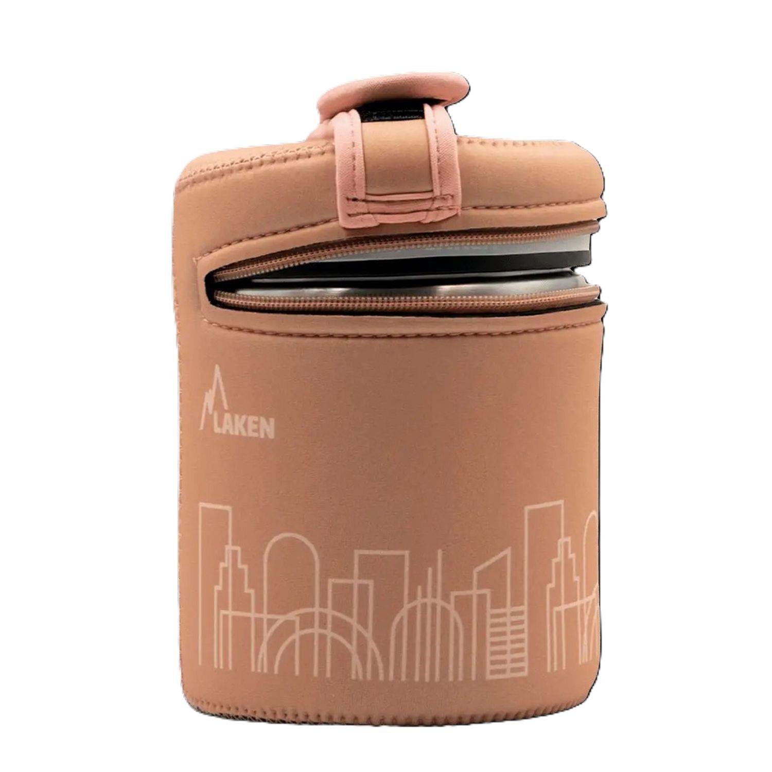 Laken 18/8 Çelik Yemek Termosu 1L + Neopren Kılıf - City - LKDLP10C