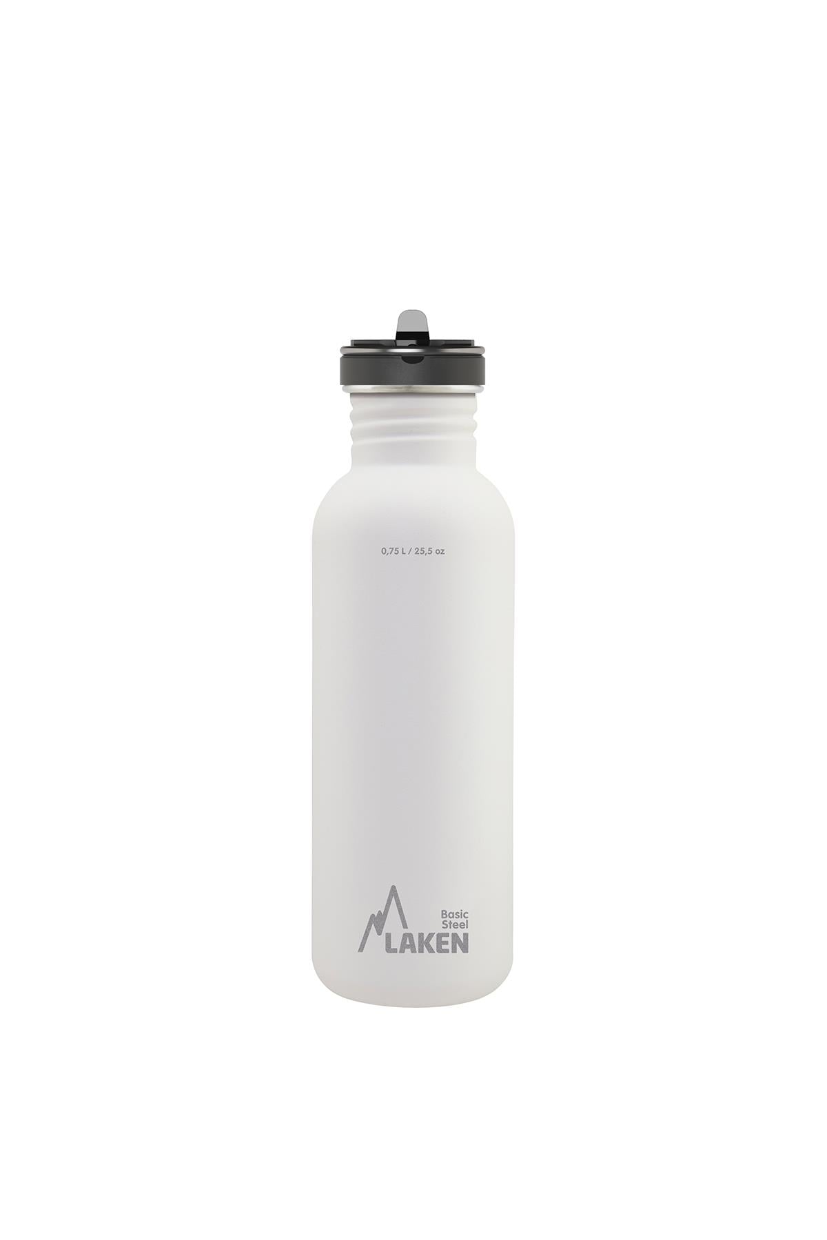 Laken Çelik 18/8 Flow Basic Şişe 0,75L - Beyaz LKBSF75BL