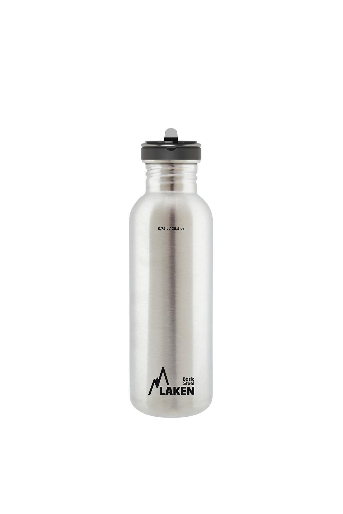 Laken Çelik 18/8 Flow Basic Şişe 0,75L - Çelik LKBSF75