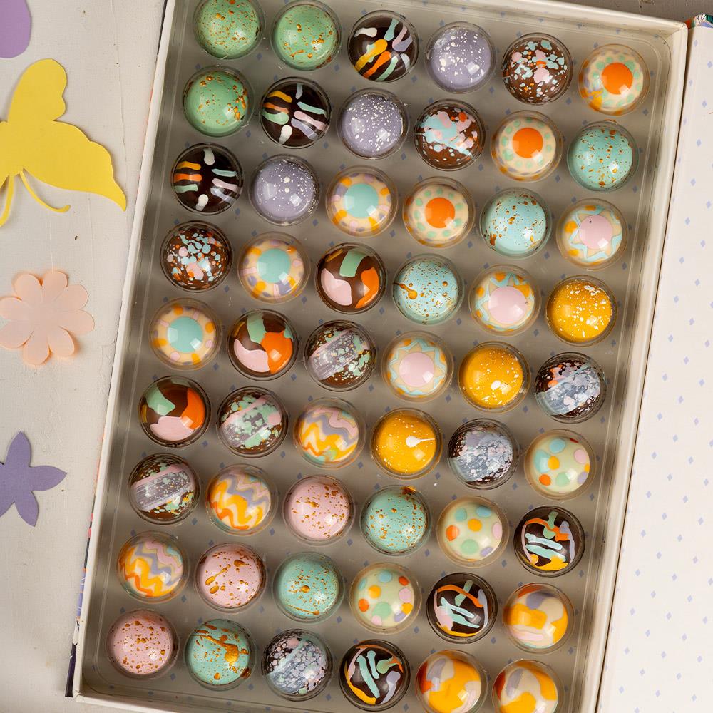 Paskalya (Easter) Bayramına Özel Tasarım 54'lü Bonbon Çikolata Kutusu