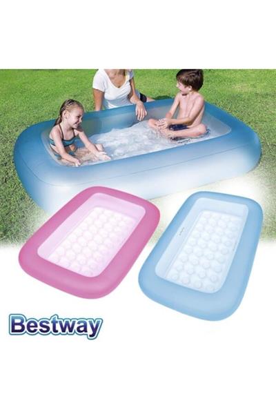 Bestway 165*104*25 Cm Şişme Tabanlı Çocuk Havuzu 51115 Pembe