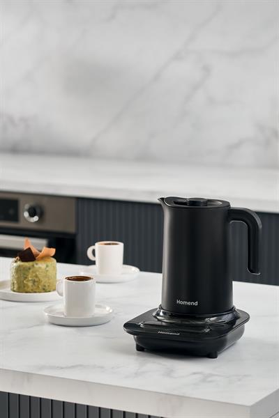 1889H 5 Fincan Kapasiteli Otomatik Türk Kahve Makinesi, Mini Kettle ve Süt Isıtıcı 3 in 1 Makinesi