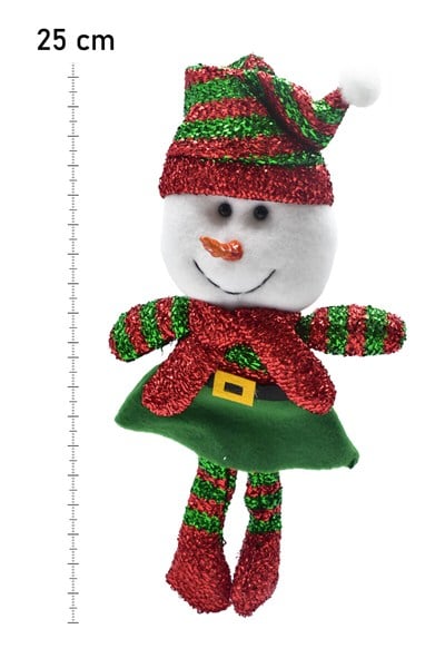 25 cm Yılbaşı Dekoratif Kardan Adam Süs