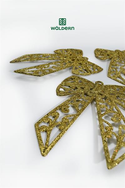 3lü Simli Kurdela Yılbaşı Çam Ağacı Süsü 14*11cm