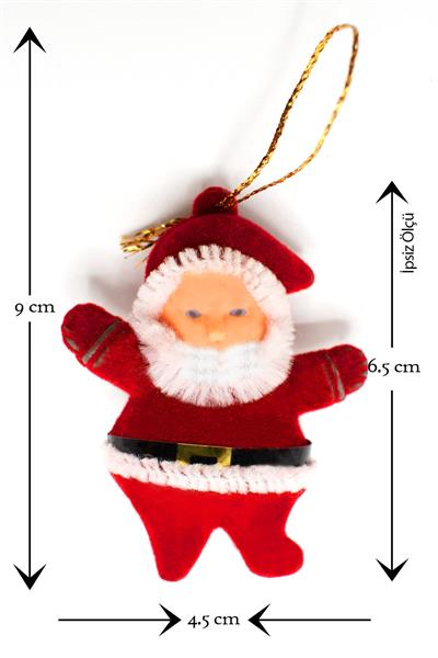 4lü Noel Baba Yılbaşı Çam Ağacı Süsü