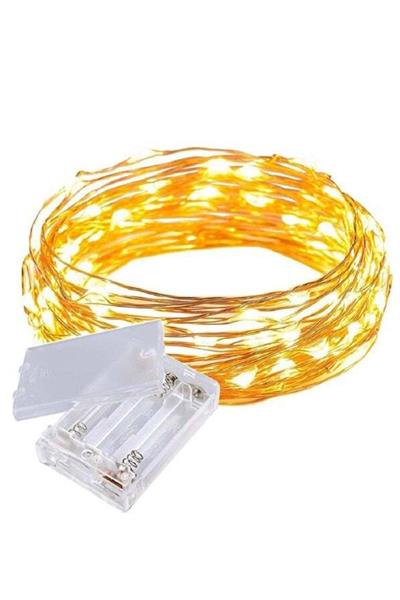 5 Metre Sarı Işık Dekoratif Peri Led (2 Adet Pil İle Çalışmaktadır)
