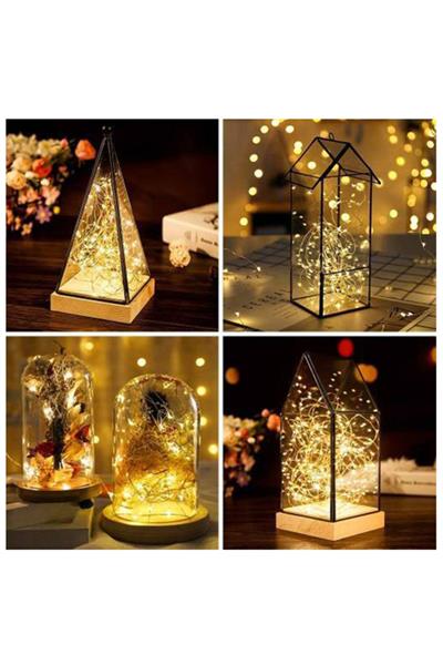 5 Metre Sarı Işık Dekoratif Peri Led (2 Adet Pil İle Çalışmaktadır)