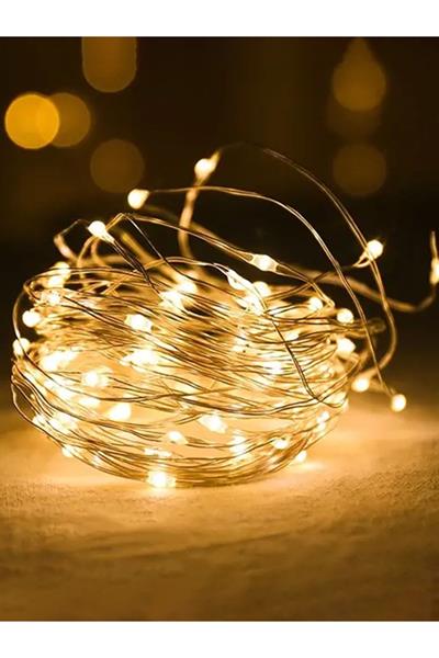 5 Metre Sarı Işık Dekoratif Peri Led (2 Adet Pil İle Çalışmaktadır)