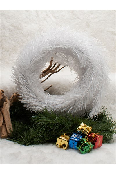 5 Metre Yılbaşı Çam Kapı Garlandı Beyaz