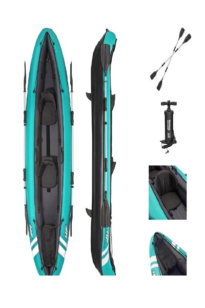 65052 Hydro-force Ventura 2 Kişilik Kano 330x94cm 2 Adet Kürek Pompa