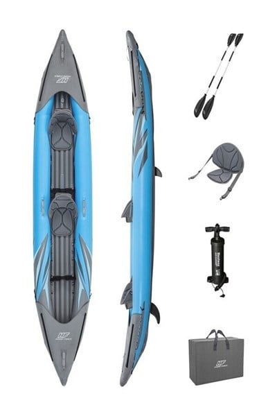 65144 Hydro-force X2 Surge Elite 2 Kişilik Kano 382x94*42cm + 2 Adet Kürek + Pompa + Taşıma Çantası