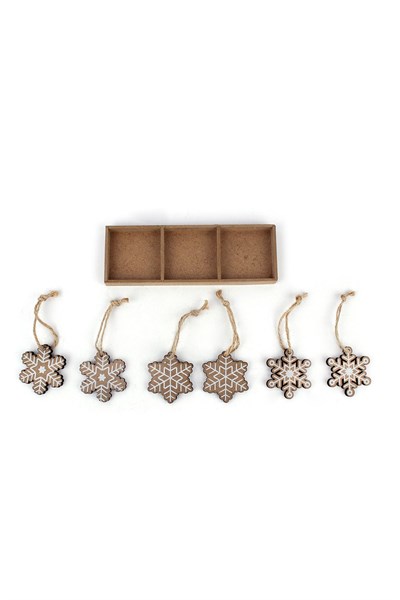 6lı Kar Tanesi 8 Cm Yılbaşı Süs