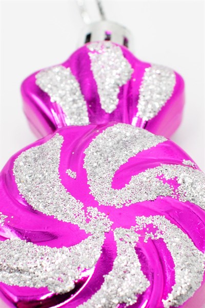 6lı Paket Şeker Yılbaşı Çam Ağacı Süsü 9*4 Cm