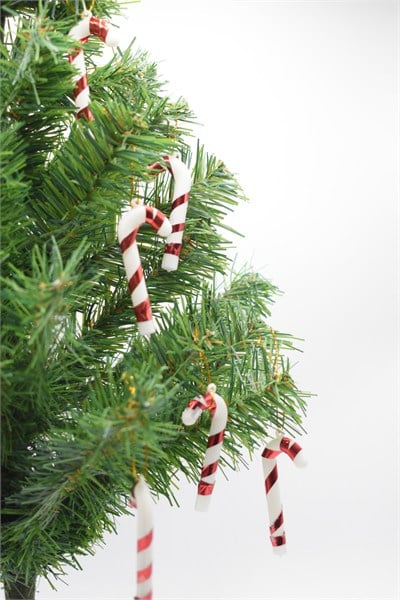 6lı Şeker Kamışı Yılbaşı Süs 17cm XL