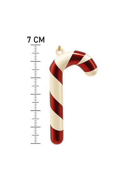6lı Şeker Kamışı Yılbaşı Süs 7cm