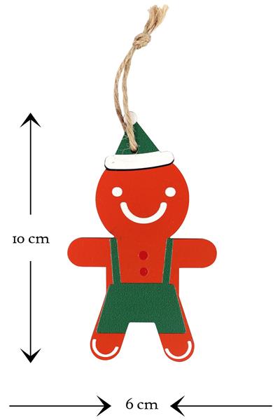 8 Adet Pancake Man 10*6cm Yılbaşı Süsü