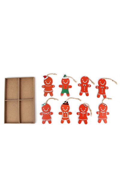 8 Adet Pancake Man 10*6cm Yılbaşı Süsü