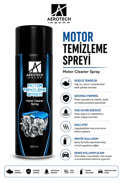 AEROTECH MOTOR TEMİZLEME SPREYİ 500 ML