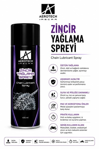 AEROTECH ZİNCİR YAĞLAMA SPREYİ 200 ML