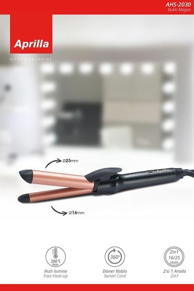 Ahs-2030 Bukle Şekillendirici Maşa 16 Mm 25 Mm Kıvırma Saç Maşası