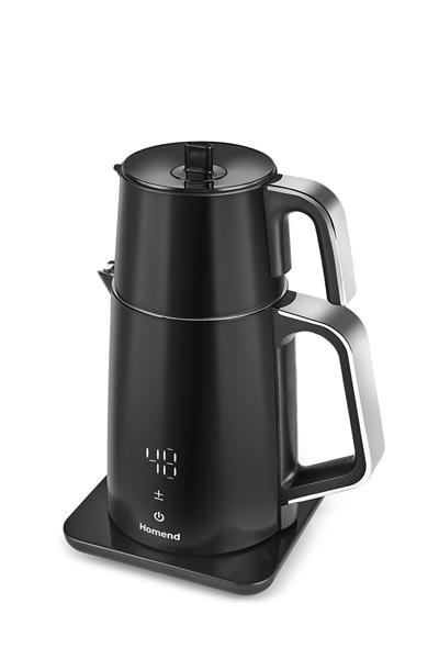 Artfood Royaltea Cooltouch 1798H Dokunmatik Paslanmaz Çelik Konuşan Çay Makinesi Siyah