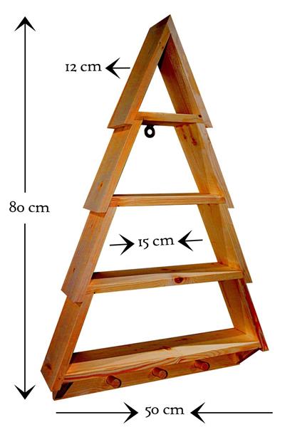 Askılıklı Dekoratif Masif Doğal Ahşap Büyük Boy 4 Katlı Duvar Rafı, Kitaplık,ceviz