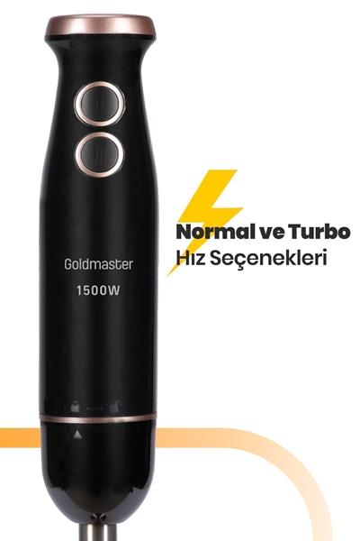 Bestmix Hazneli 1500w 4 Bıçaklı Paslanmaz Çubuk El Blender Seti Gm-7272