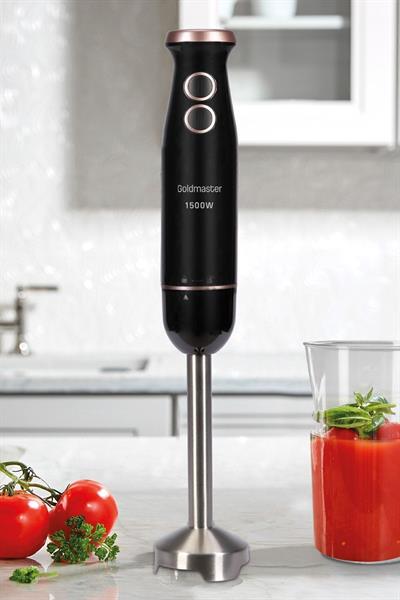 Bestmix Hazneli 1500w 4 Bıçaklı Paslanmaz Çubuk El Blender Seti Gm-7272