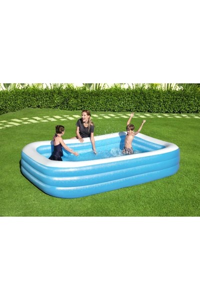 Bestway Jumbo Boy Deluxe Dikdörtgen Şişme Aile Havuzu -54009 305x183x56cm