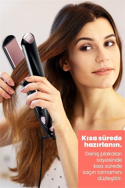 Bloom Dijital Ekranlı Turmalin Seramik Kalın Plakalı Saç Düzleştirici