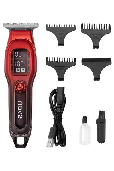 BQ-02 T Bıçaklı Şarjlı Tıraş Makinesi LED Ekranlı, Profesyonel Sakal & Saç Kesim