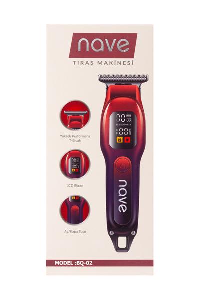 BQ-02 T Bıçaklı Şarjlı Tıraş Makinesi LED Ekranlı, Profesyonel Sakal & Saç Kesim