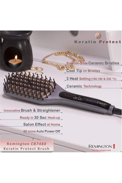 CB7480 Keratin Protect Saç Düzleştirici Tarak