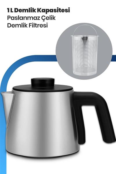 Chaidem Xl 2200 Watt Paslanmaz Çelik Damlatmaz Çelik Çay Makinesi Ve Su Isıtıcısı Inox