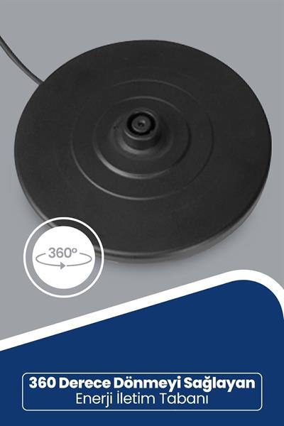 Chaidem Xl 2200 Watt Paslanmaz Çelik Damlatmaz Çelik Çay Makinesi Ve Su Isıtıcısı Siyah