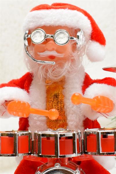 Davulcu Noel Baba Santa Claus Yılbaşı Süsü 19*16cm