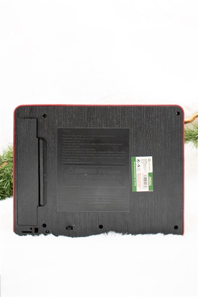 Dekoratif Nostalji Tv Kar Küresi Kırmızı Yılbaşı Süsü 20*25*9cm