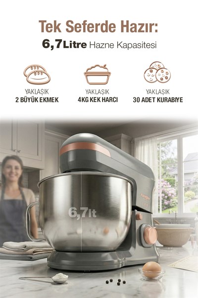 FANTOM NFEST HM1500 STAND MİKSER ANTRASİT