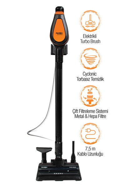 Fantom P6000 Elektrikli Dikey Süpürge Siyah