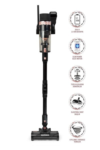Fantom Quantum P2050 Siyah Şarjlı Süpürge