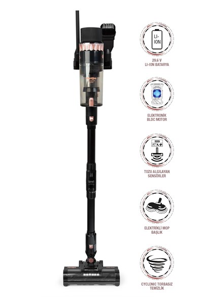 Fantom Quantum P2050 Siyah Şarjlı Süpürge