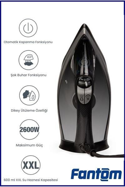 Forza 2600 Watt Seramik Tabanlı 200 gr Şok Buharlı Ütü