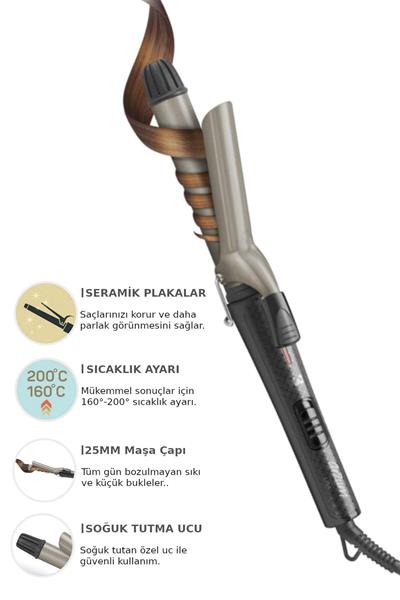 Lisa Saç Maşası Seramik Plaka 25mm - AR5027