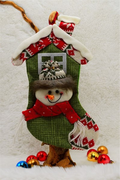 Lüx Noel Çorap Yılbaşı Süsü 25*15cm
