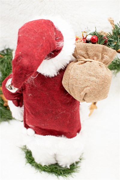 Luxury Full Noel Baba Santa Claus Yılbaşı Süsü 32cm
